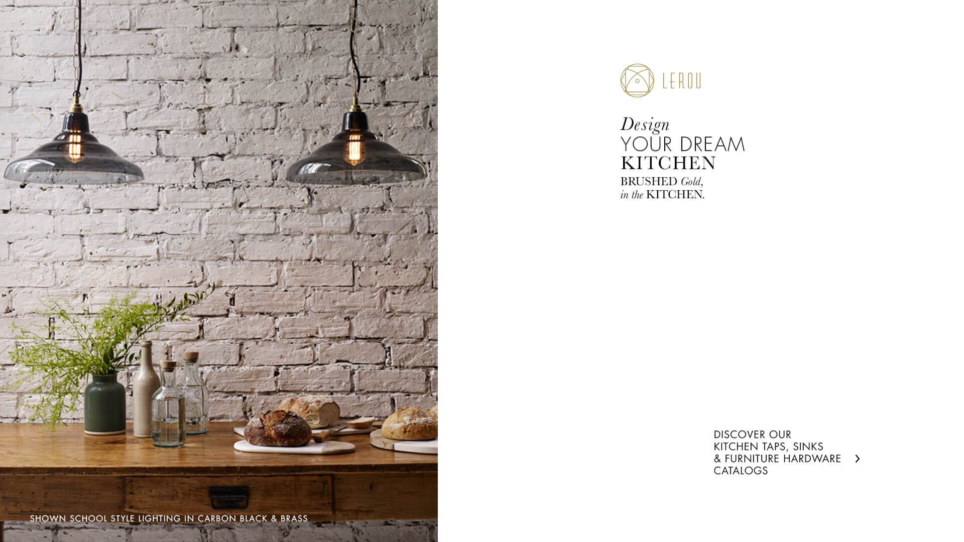 Design Your Dream Kitchen: Brushed Gold in the Kitchen. Ontwerp uw droomkeuken: geborsteld Goud in de keuken.